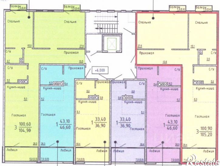3-комн квартира в новом доме Керчь г., Колхозная ул.
