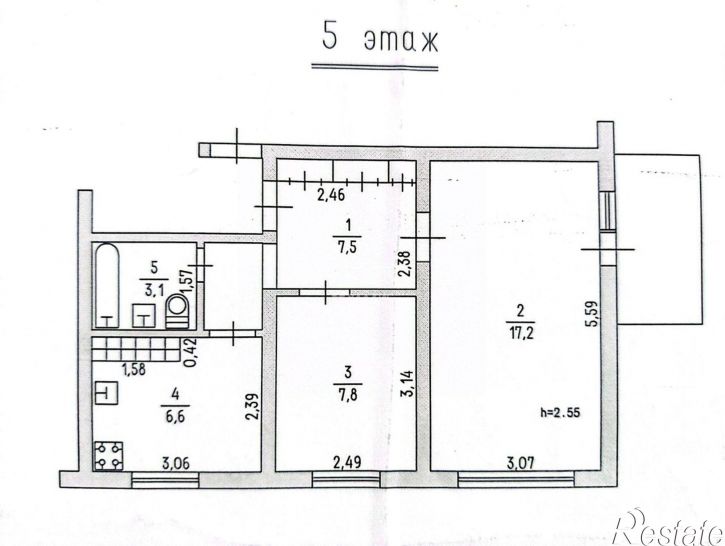 2-комн квартира улица Блюхера, 19,  д. 19