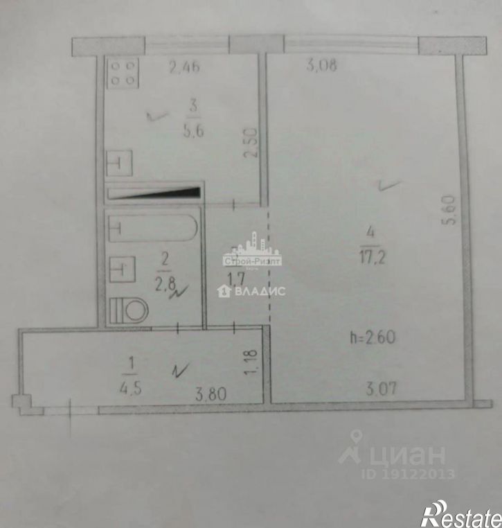 1-комн квартира улица Генерала Петрова, 70,  д. 70