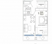 1-комн, 54 кв м, этаж 4/8 ул Комарова, 82